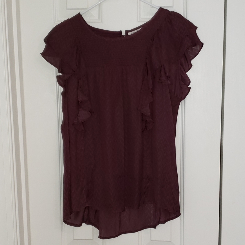 Meadow Rue, Purple Blouse, Sz 8